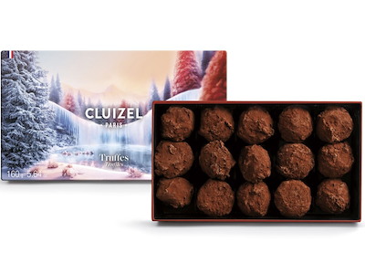 Cluizel Vinter gaveæske m. 18 stk. mørke trøfler 160g.
