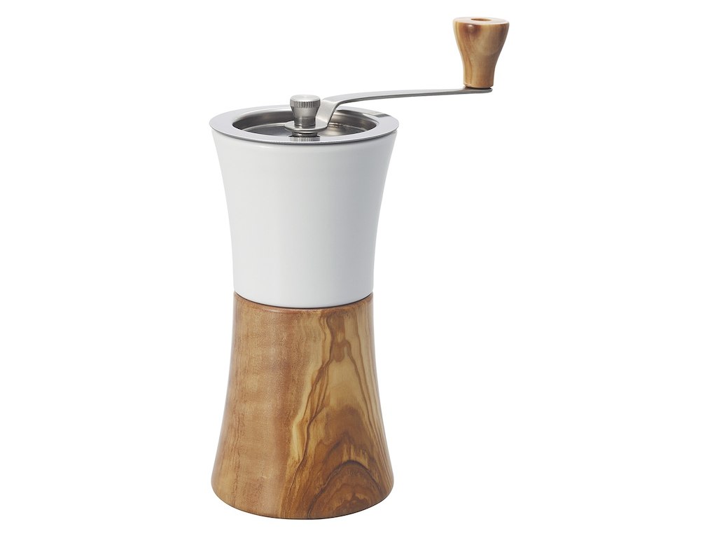 Hario Kaffekværn i Keramik & Oliventræ 

