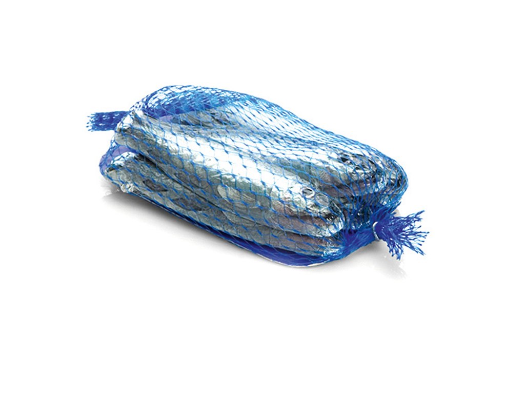 Cluizel Net med chokoladesardiner, mælk 90g.