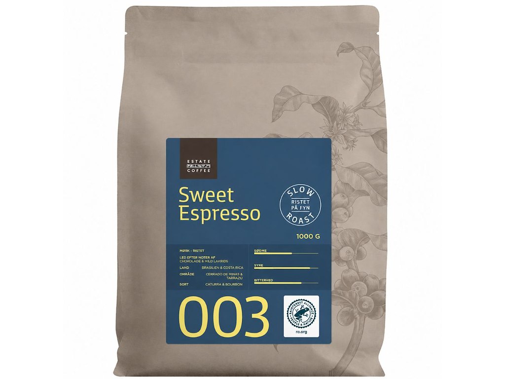 03 Estate Coffee, Sweet Espresso, Hele bønner, Retail, 1 kg.