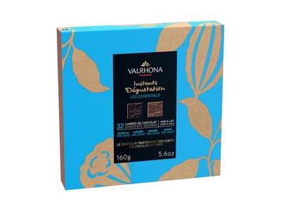 Valrhona Mørk og lys Grand Cru, 32 carrér, 160g