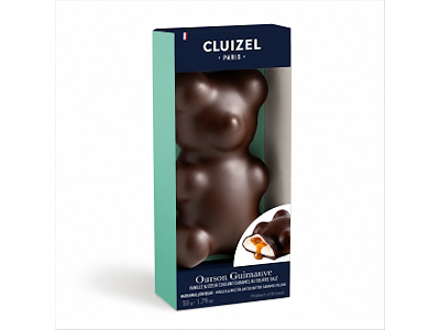 Cluizel Skumbamse m. chokoladeovertræk og karamelovertræk, 50g.
