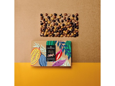 Valrhona - Dragé kollektion m. mandler, hasselnødder & orangeskal 450g