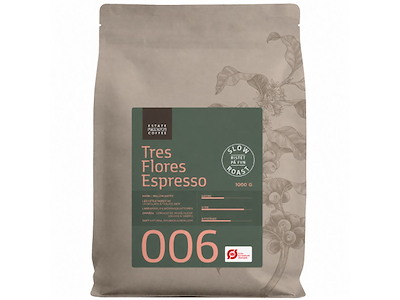 06 Estate Coffee Tres Flores Espresso Retail ØKO, Hele bønner, 1 kg