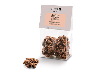 Cluizel Sprød vaffel i dark milk chokolade 125g.