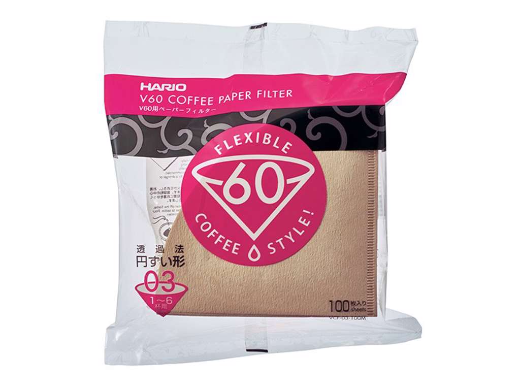 Hario Kaffefiltre 100 stk ubleget, 03