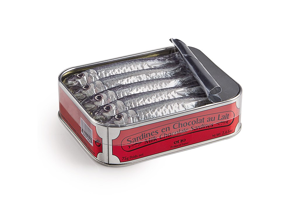 Cluizel Dåse med chokoladesardiner, mælk 75g.