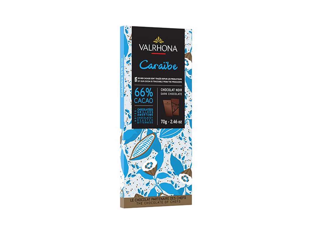 Valrhona Caraïbe 66%, 70g bar