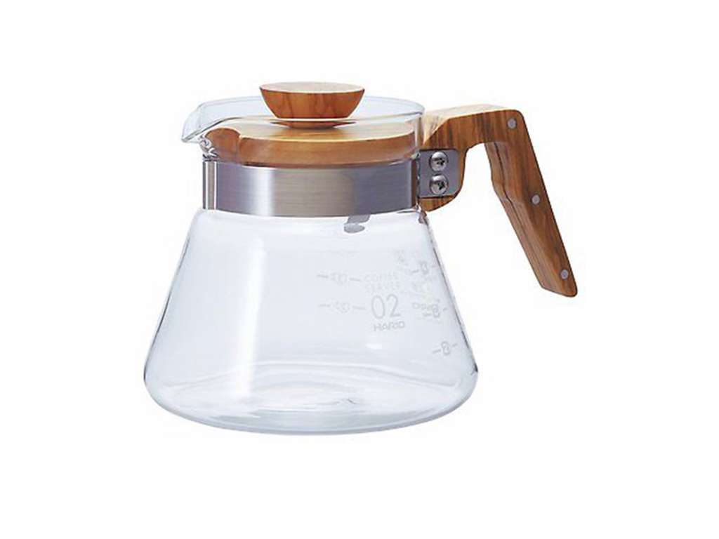 Hario Glas & Oliventræ V60 Server, 600ml