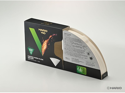 Hario Kaffefiltre Meteor, 50 stk hvid, 02