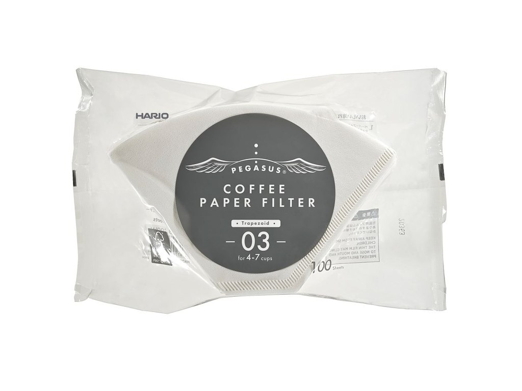 Hario Pegasus Kaffefiltre 100 stk. Hvid, 03