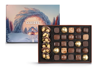 Cluizel Eksklusiv vinter gaveæske m. fyldte chokolader 335g