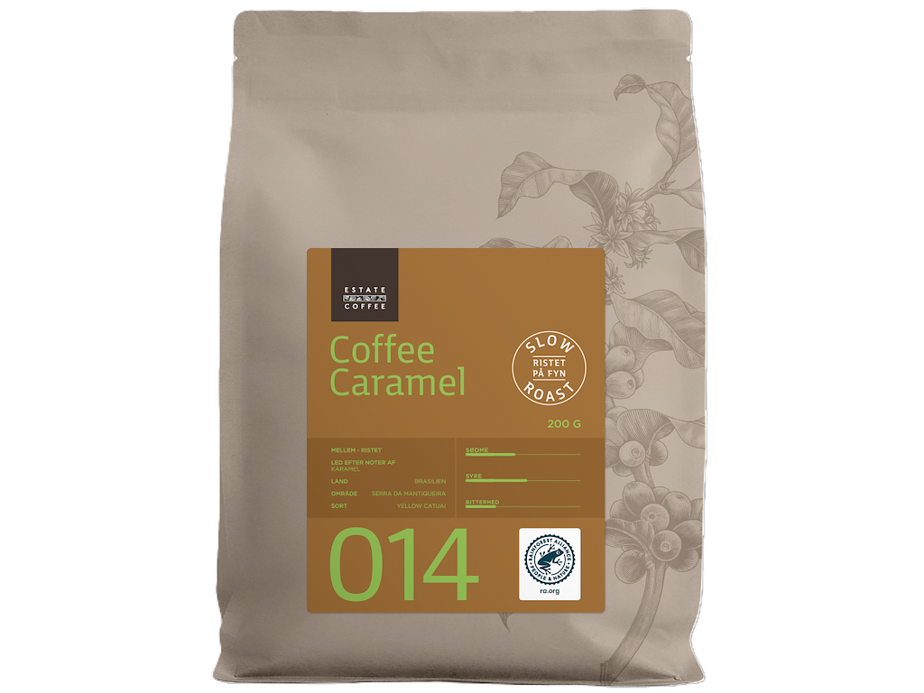 014 Estate Coffee, Caramel, Hele bønner, 200 gr.