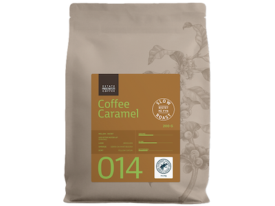 014 Estate Coffee, Caramel, Hele bønner, 200 gr.