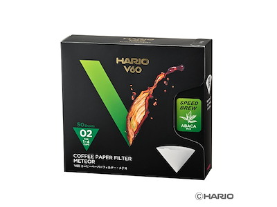 Hario Kaffefiltre Meteor, 50 stk hvid, 02