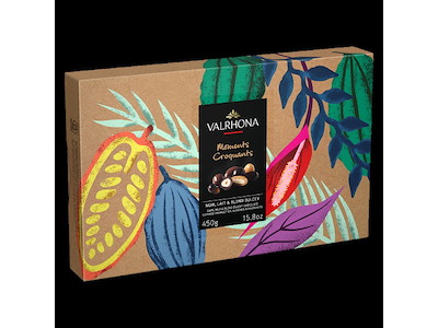 Valrhona - Dragé kollektion m. mandler, hasselnødder & orangeskal 450g