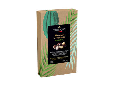 Valrhona Gourmet-gaveæske m. overtrukne mandler og hasselnødder, 300g