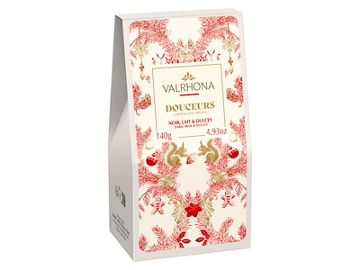 Valrhona Julefigurer, mørk, mælk & dulcey, 140g.