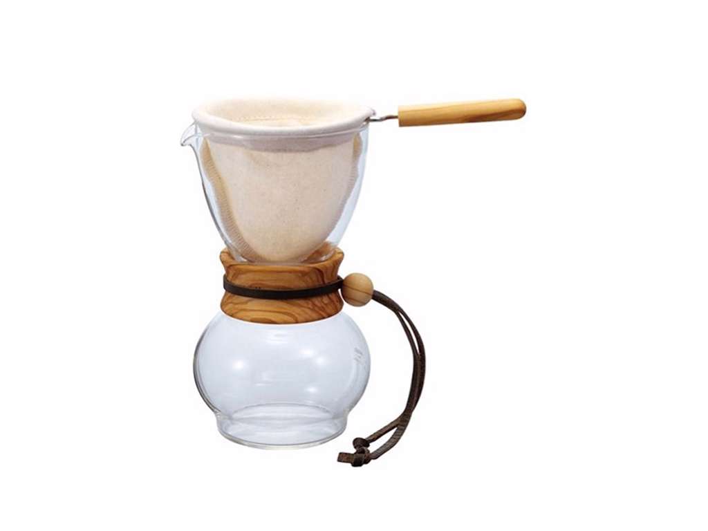 Hario Drip Pot Woodneck, Oliventræ, 1 cup