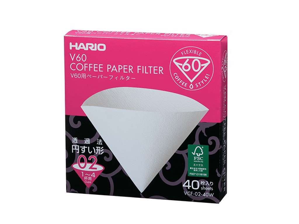 Hario Kaffefiltre 40 stk hvid, 02