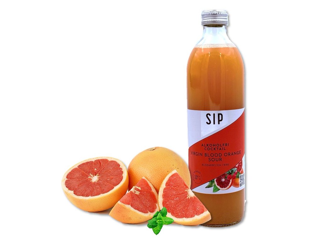 SIP Alkoholfri Cocktail - Virgin Blood Orange Sour, 500 ml. ex. pant