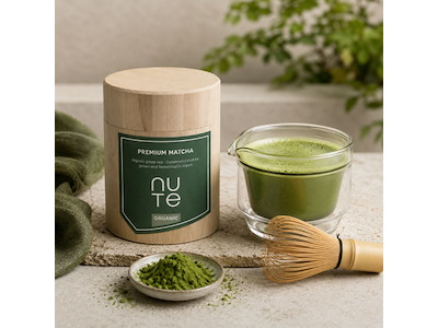 NUTE Premium Matcha ØKO, 40 g - Trædåse