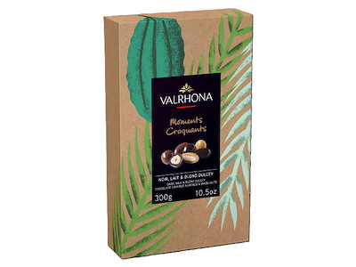 Valrhona Gourmet-gaveæske m. overtrukne mandler og hasselnødder, 300g