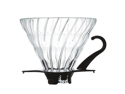 Hario Glas Dripper V60, Sort, 03