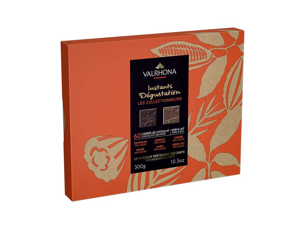 Valrhona Mørk og lys Grand Cru, 60 carrér, 300g
