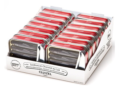 Cluizel Dåse med chokoladesardiner, mælk 75g.
