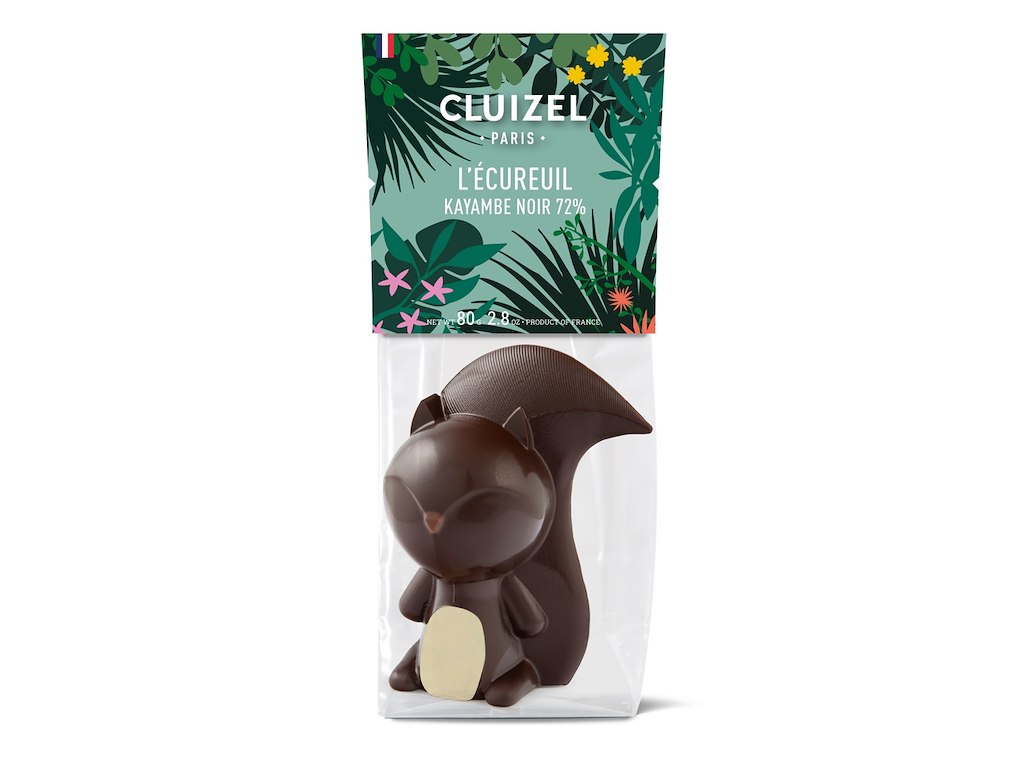 Cluizel Chokolade Egern, Mørk 72%, 80g. 