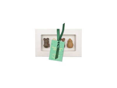 Chokolade Compagniet, Gaveæske m/ Påskedyr, 4 stk, 52g