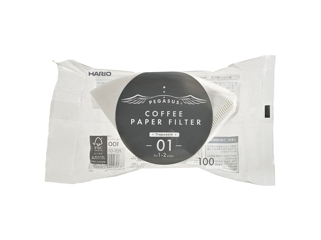 Hario Pegasus Kaffefiltre 100 stk. Hvid, 01