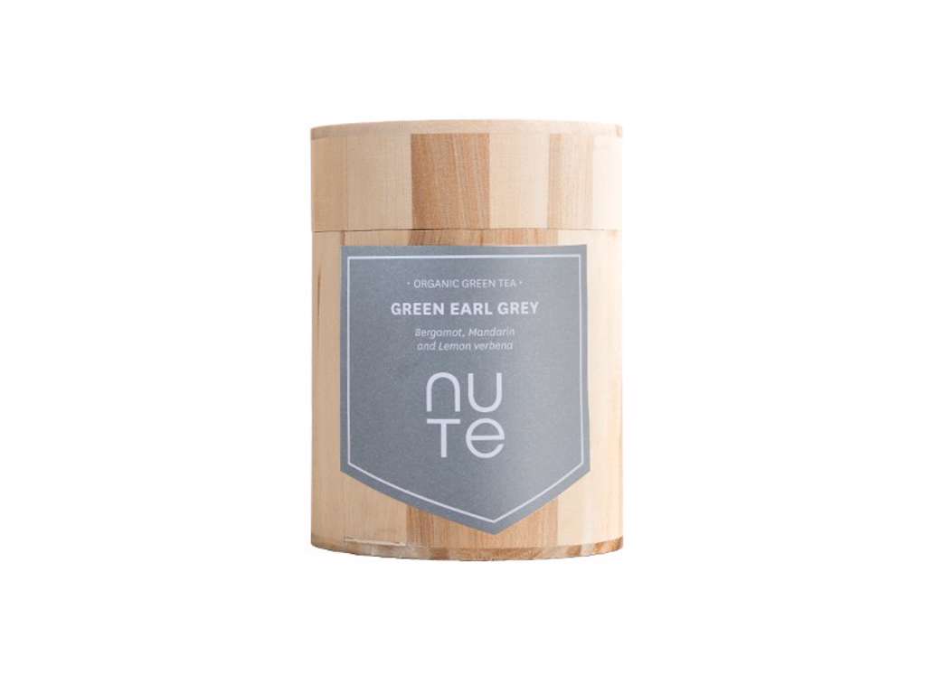 NUTE Green Earl Grey 100 g ØKO - Trædåse