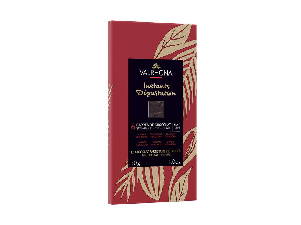 Valrhona Mørk Grand Cru, 6 carrér, 30g