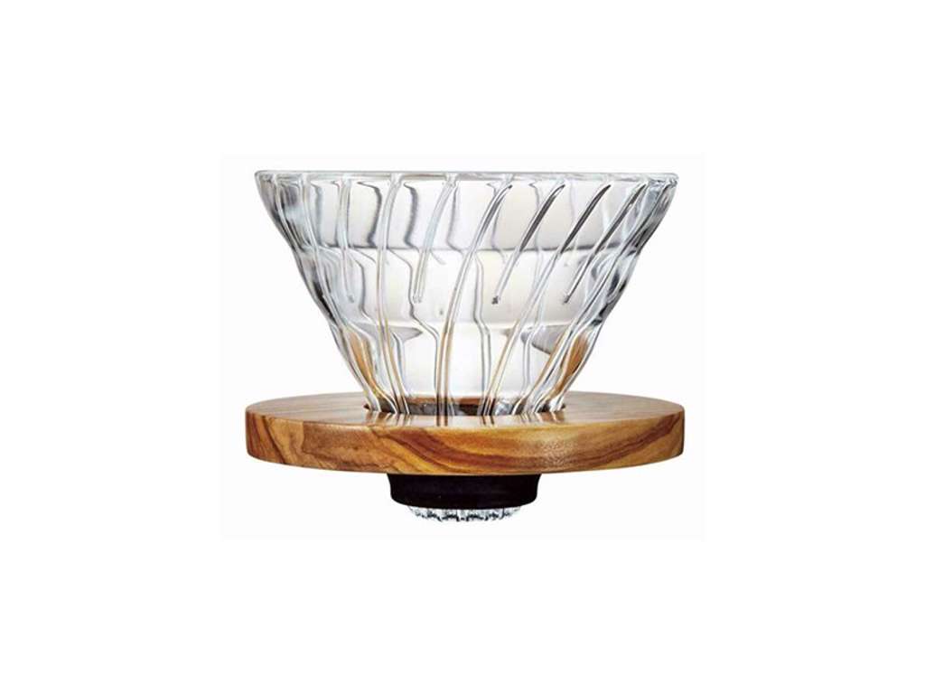 Hario Glas & Oliventræ V60 Dripper, 02