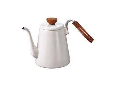 Hario Bona Drip Kettle V60 hvid & træ, 0.8L