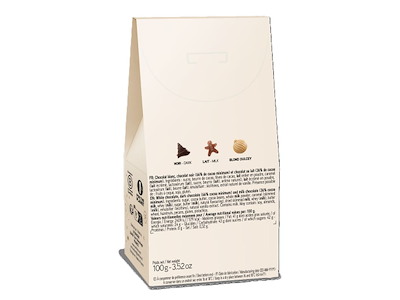 Valrhona Julefigurer mørk, mælk og dulcey 100g.
